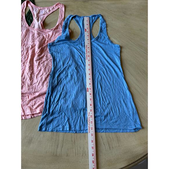 3* New Tan Tops Sexy Basics Women's Large Racerback PowerFlex Blue Peach Black - Picture 4 of 7